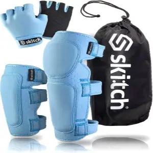 와 청소년을 위한 스케이트보드 보호 안전 장비 세트 프리미엄 라이크라 스포츠 무릎 패드 팔꿈치 손목
