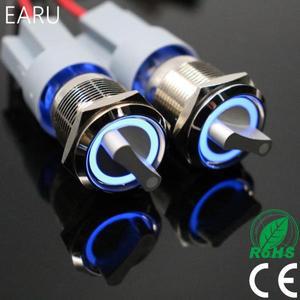 19 2 3 위치 푸시 버튼 DPDT 조명 금속 선택기 로터리 LED 방수 스테인레스 스틸