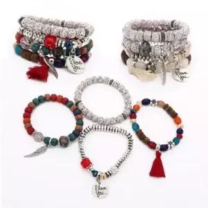 [하프클럽/]고급스러운 여성 팔찌 세트 루비토우팔찌