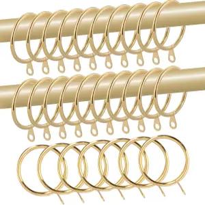 28개의 1.5인치 내경 금속 드레이퍼 링 커튼 아일렛 최대 1 1/4인치 막대 골드 장착 가능
