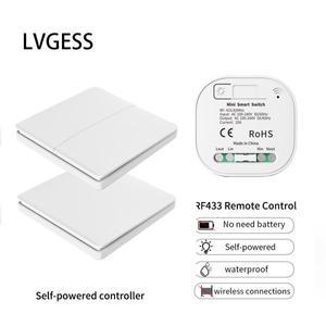 스위치 무선 원격 컨트롤러 방수 자체 전원 벽 패널 푸시 버튼 홈 개선 개조 조명