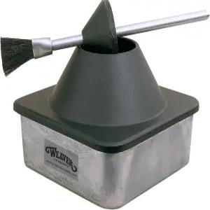 직조 가죽 공급 냄비 25온스 검은색 견고한 알루미늄 용기에 브러시가 내장되어 있으며 가공 를 보관할 수