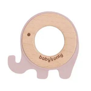 [하프클럽/알티피아]실리콘 우드 코끼리 치아발육기 (핑크)