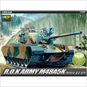 아카데미과학 한국육군 전차 M48A5K 모터키덜트모형물 장난감 어른 취미피규어 어모으기 인테리어용어 피어