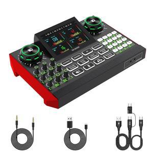 스마트폰 컴퓨터와 호환되는 내장 오디오 인터페이스를 갖춘 텐램프 G9 라이브 사운드 카드 u2014 게임 믹서. 스트리밍 콘텐츠 제작을 위해 설계된 사운드보드.