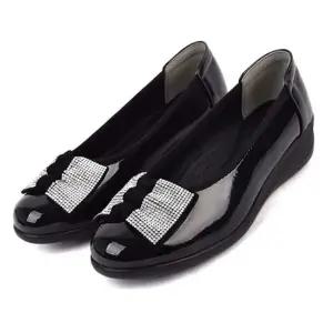 큐빅리본 에나멜 여성단화 유니화 정장 면접구두 플랫 여성단화 여자단화 여성단화구두