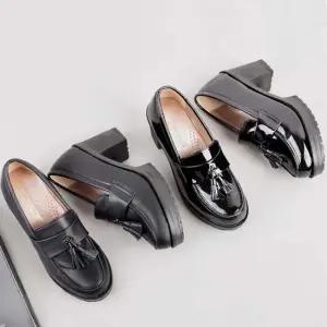 여성 태슬로퍼 중굽 청키 키높이 단화 여성구두 통굽 여성로퍼 여자로퍼 페니로퍼