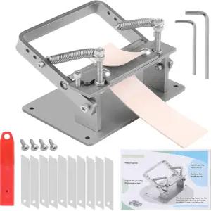 수동 가죽 스플리터 박리기 페어링 스키버 도구 설명서 포함 DIY 작업용 칼날이 있는 취급