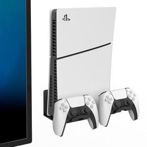 Monzteck 유니버설 게임 콘솔 벽걸이 + 컨트롤러 홀더 2개 PS3 PS4 Pro /Slim PS5 Slim /Pro Xbox 360 /One X와 호환 가능