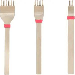 직조 가죽 공급 다이아몬드 스티칭 끌 세트 정밀한 3mm 홀 펀치 손 바느질 및 안장 위한 컬러 코딩