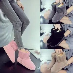 여성 따뜻한 패션 스웨이드 방한 털 니트부츠 여성털부츠 캐주얼부츠 털부츠 겨울부츠