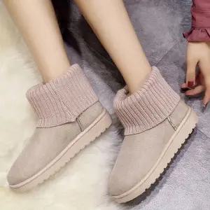 캐주얼 여성 겨울 따뜻한 니트 방한 숏부츠 신발 슈즈 신혼여행신발 글래디에디터