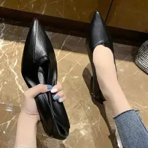 여성 뾰족코 직장인 데일리 베이직 여성 뮬 블로퍼 여성구두 낮은구두 뮬블로퍼 여성뮬