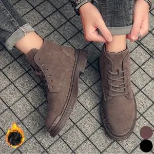 남성 겨울 털워커 앵클부츠 기모 단화 스웨이드 워커 남성워커 캐주얼워커 겨울워커