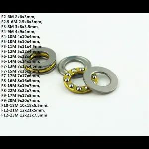 1PC F2-6M F3-8M F5-10M F6-12M F8-16M F10-18M F12-21M 미니 3-in-1 베어링 축 볼 베어링 스러스트 롤러