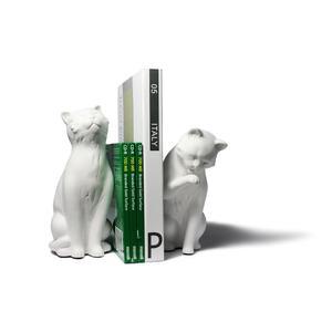 고양이 애호가를 가정 선물하기 장식 반려동물 또는 좋은 주인 세트 북엔드 진열대 미용사를 흰색 사무용 제품입니다 가게 위한 선풍기 책장