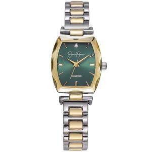 제시카 심슨 다이아몬드 컬렉션 여성용 시계 클래식 쿼츠 메탈 밴드 바를 패싯 크리스탈 페이스 우아한 드레스 시계