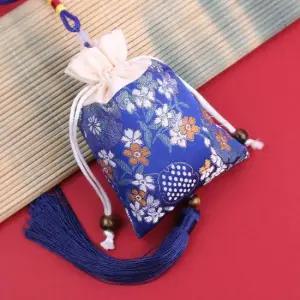 전통 고풍스런 노리개 복주머니 군청색 복주머니 방향주머니 향낭주머니 전통주머니