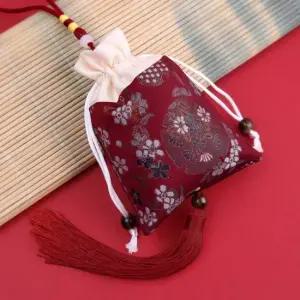 전통 고풍스런 노리개 복주머니 자주색 복주머니 방향주머니 향낭주머니 전통주머니