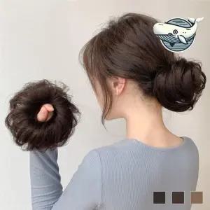 우아한 스타일 올림머리 헤어밴드 부드러운 컬 묶음머리가발 부분가발 올림머리가발