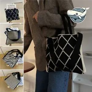 스타일리시한 패턴 니트백 멀티 수납 가방 여자숄더백 여성숄더백 니트숄더백