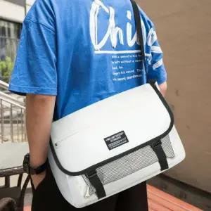 남녀공용 스퀘어 캐주얼 포켓 메신저 크로스백 가방 학생메신저백 학생크로스백