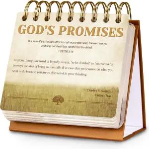 동기 부여 달력 매일 영감을 주는 명언이 있는 책상용 영구 플립 남성을 위한 종교적 선물 크리스천 장식