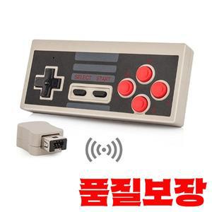 NES 무선 컨트롤러 + 2.4G 수신기 미니 게임 빨간색과 흰색