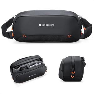 K&F 컨셉 보관용 슬링백 브이로그 사진 카메라 가방 캐논 / 니콘 소니 후지 스위치 2 스팀 덱 DJI GOPRO INSTA360과 호환되는 휴대용 케이스