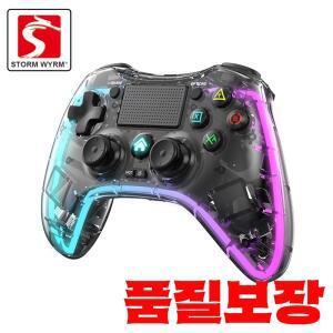 P4/P5용 STORM LED 조명이 포함된 무선 투명 게임 패드 P05 6축 이중 진동 멀티 플랫폼 지원