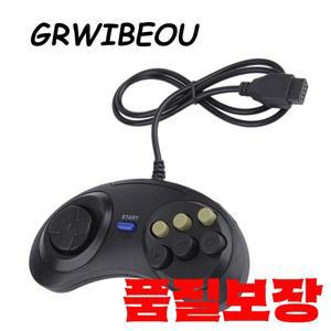 범용 핸들 게임 컨트롤러 클래식 유선 6 버튼 원격 제어 SEGA MD2 PC MAC 메가 드라이브 액세서리
