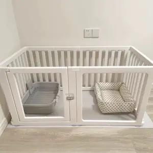 강아지 캔넬 고양이 격리 소형 거실 투명 보호 펜스