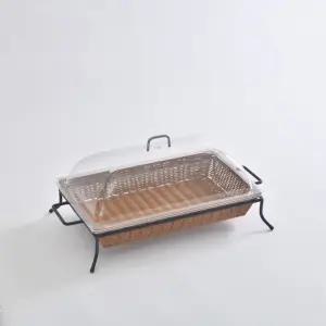 스텐 손잡이 돔 커버 바스켓 베이커리 디저트 보관함