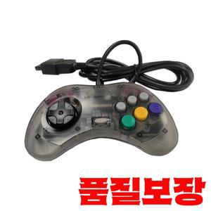 SEGA Saturn SS 콘솔용 투명 블랙 유선 게임 컨트롤러