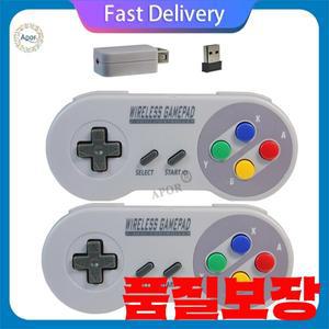 다채로운 2 수신기 무선 2.4G 게임 컨트롤러 조이패드 ByBluetooth for SNES 슈퍼 클래식 미니 PC Android