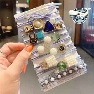 트렌디 진주 장식 헤어밴드 머리끈 악세서리 골프머리끈 올림머리끈 당고머리끈 똥머리끈