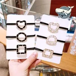 스타일리시 헤어끈 블랙 두꺼운 헤어밴드 골프머리끈 올림머리끈 당고머리끈 똥머리끈