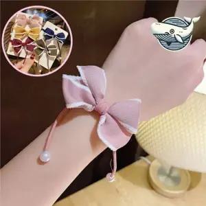 여자 리본 헤어 밴드 귀여운 고무줄 머리끈 곱창머리끈 곱창밴드 곱창끈 헤어슈슈