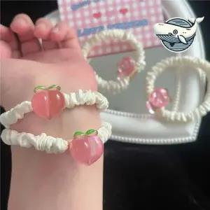 사랑스러운 곱창 머리끈 물결 리본 헤어 머리고무줄 고무줄머리끈 당고밴드 스프링머리끈