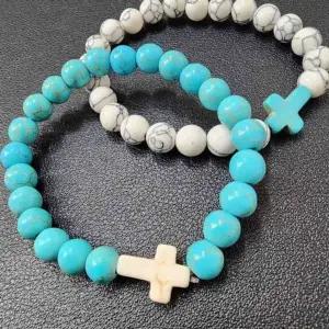 [하프클럽/]성당 순례 염주 신심 팔찌 십자가 기독교 팔찌