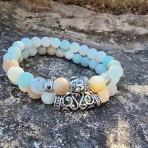 [하프클럽/]아마조나이트 부부 커플 팔찌 한국 천연 원석