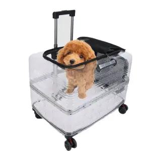 강아지 캐리어 이동가방 산책 애견 고양이 트롤리 케이지