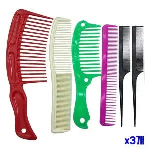 WL 헤어스타일링 빗 6개세트 x3개