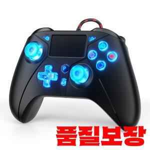 플레이스테이션 5 컨트롤러 콘솔 PS5/PS4/PC 호환 게임패드 6축 자이로 듀얼 진동 홀 이펙트 RGB