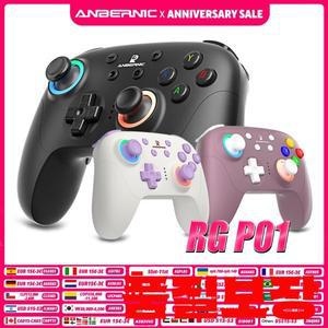 ANBERNIC RG P01 블루투스 5.3/유선/2.4G 무선 게임패드 스위치/PC/스팀/안드로이드/IOS 호환 홀 이펙트 조
