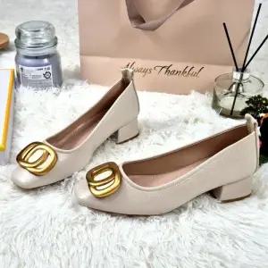 [제이시]제이시 3cm 발편한 소가죽 리본 여자 통굽 구두 K449