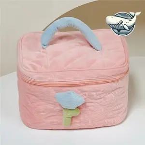 핑크 색상 화장품 브러쉬 파우치 소품 정리 파우치백 메이크업박스 여행용화장품파우치