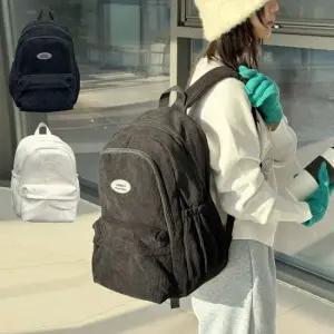 백팩 여성 커플가방 데일리 대학생 도서관 공부 골덴가방 골덴백팩 코듀로이가방