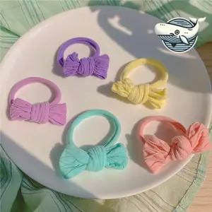 감성 컬러 리본 헤어 고무줄 5종 예쁜 헤어 머리고무줄 똥머리밴드 헤어끈 헤어고무줄