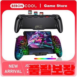 BEBONCOOL JC200 스위치/스위치 OLED용 내장 6축 자이로 디자인 핸드헬드 그립 이중 모터 진동